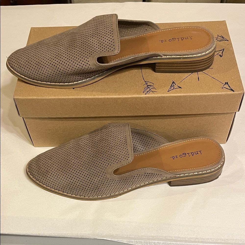 Indigo Rd. Taupe Perforated Slip-On Loafers
